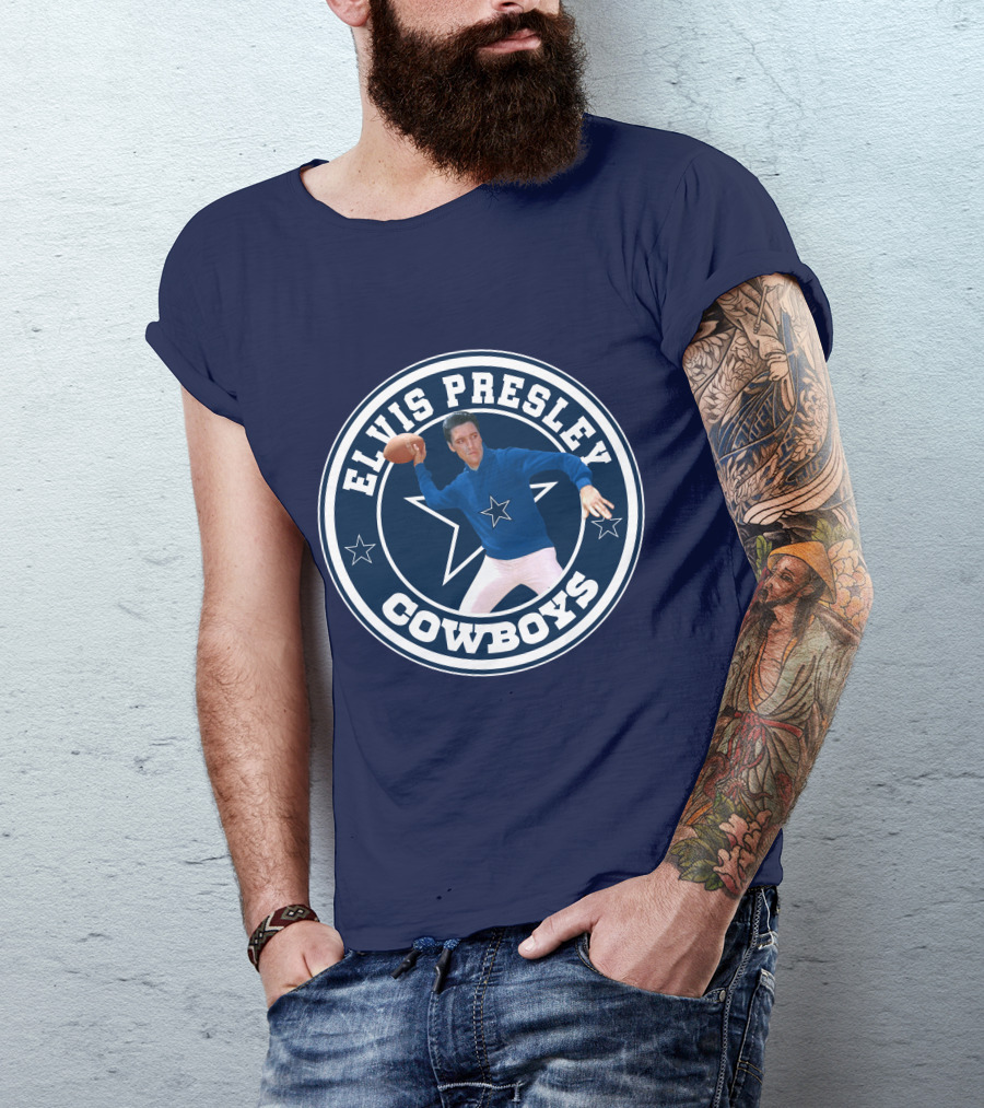 Elvis Presley Cowboys Football Star T-Shirt