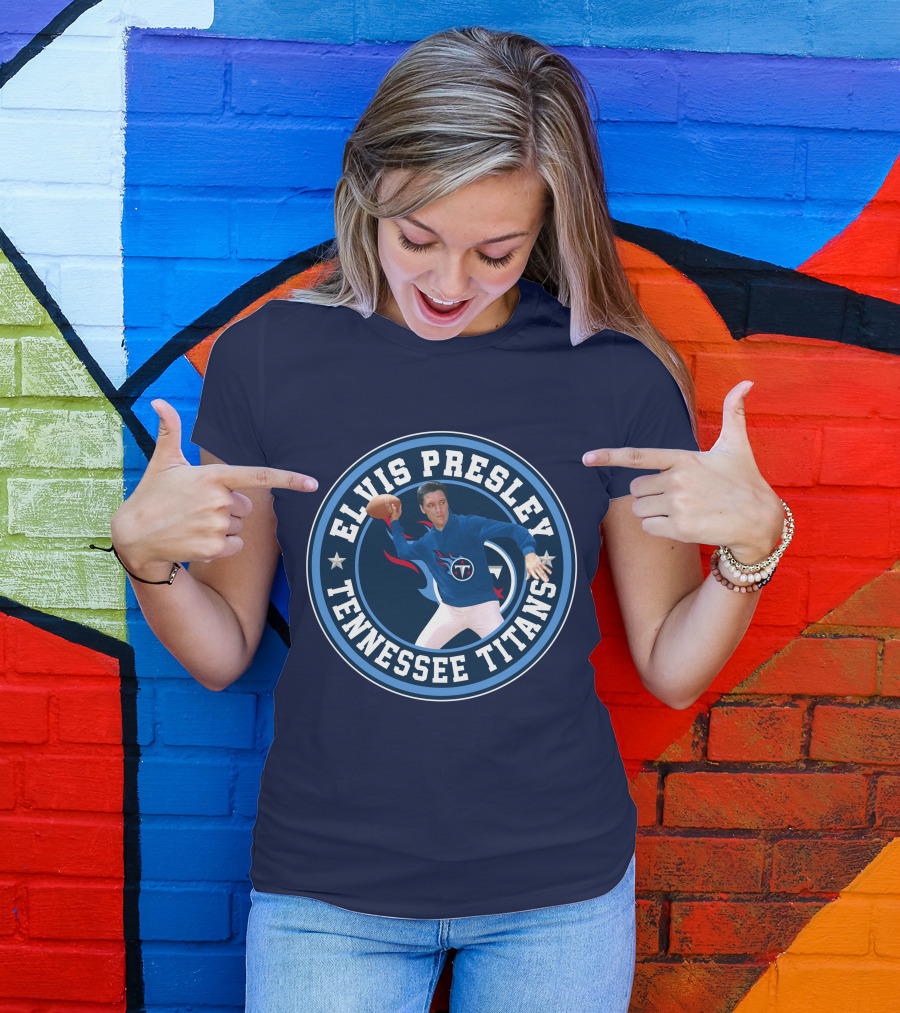 Elvis Presley Tennessee Titans Football T-Shirt