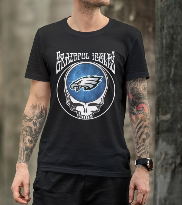 Grateful Iggles Eagle Skull Badge T-Shirt