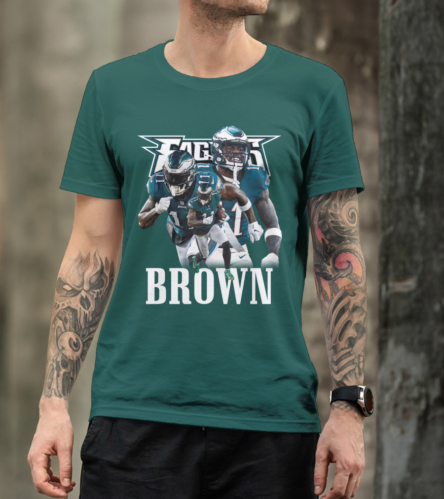 Philadelphia Eagles AJB11 Football Action Collage T-Shirt