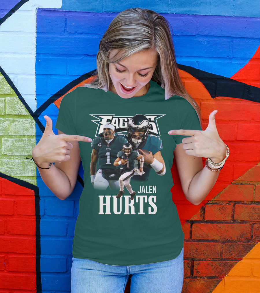 Eagles JH 01 Quarterback Trio Football Highlight T-Shirt