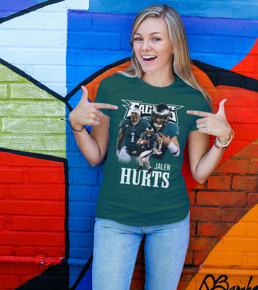 Eagles JH 01 Quarterback Trio Football Highlight T-Shirt