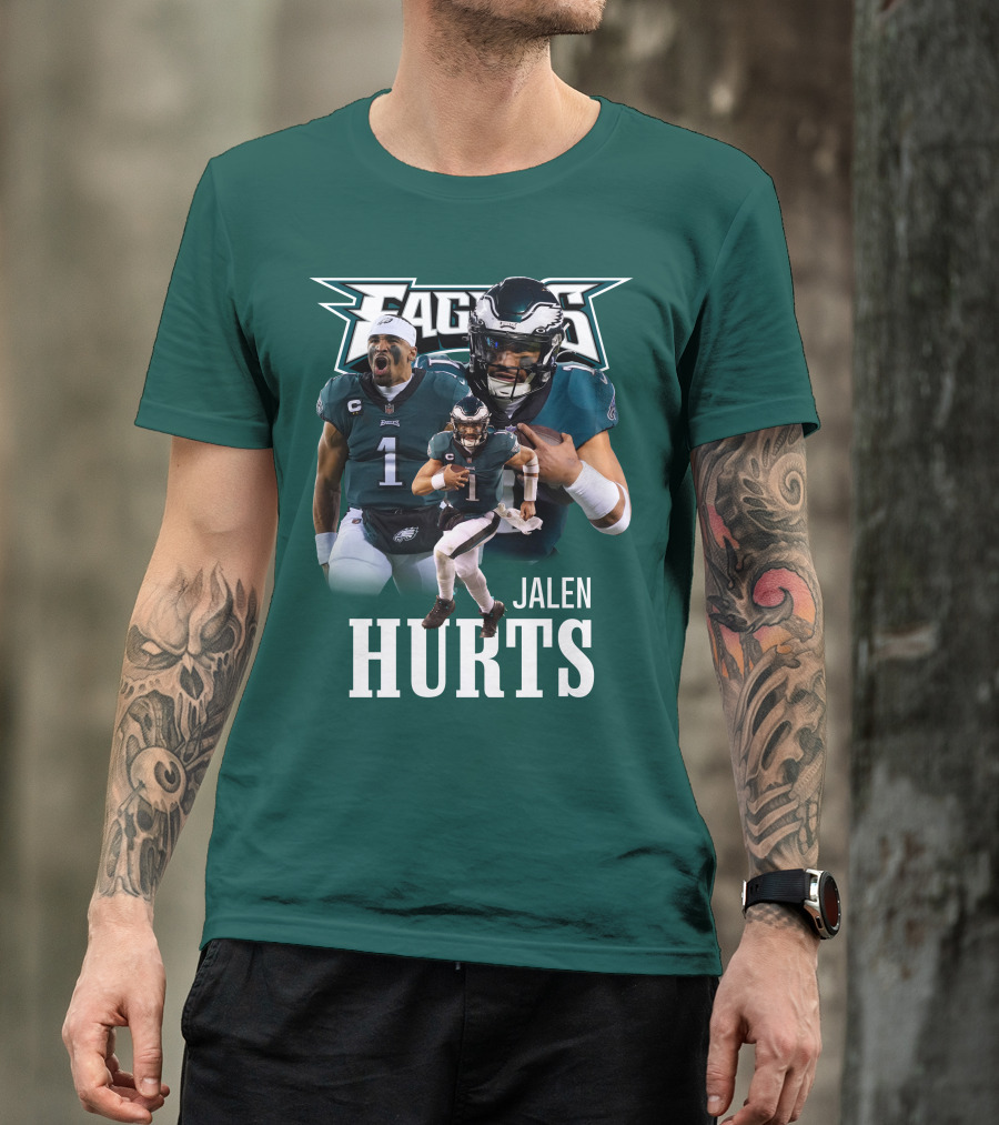 Eagles JH 01 Quarterback Trio Football Highlight T-Shirt