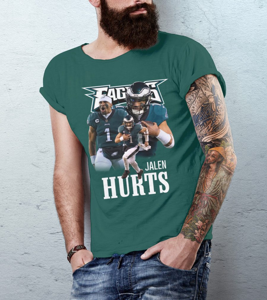 Eagles JH 01 Quarterback Trio Football Highlight T-Shirt