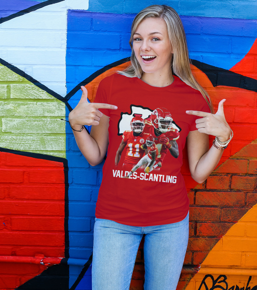 MVS11 Kansas City Football Wide Receiver Red Jersey Chiefs Player T-Shirt