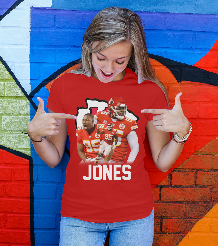 Kansas City Chiefs CJ95 Football Star Player Montage T-Shirt