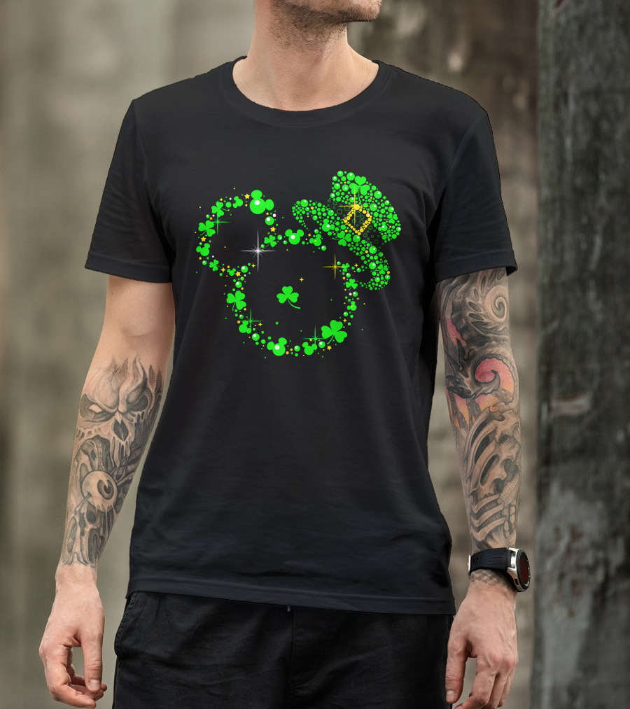 Mickey Patrick's Day Leprechaun Hat Shamrock Magic T-Shirt