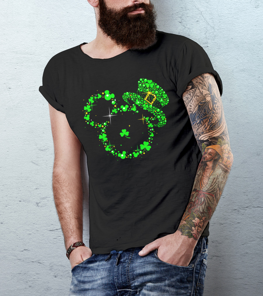 Mickey Patrick's Day Leprechaun Hat Shamrock Magic T-Shirt
