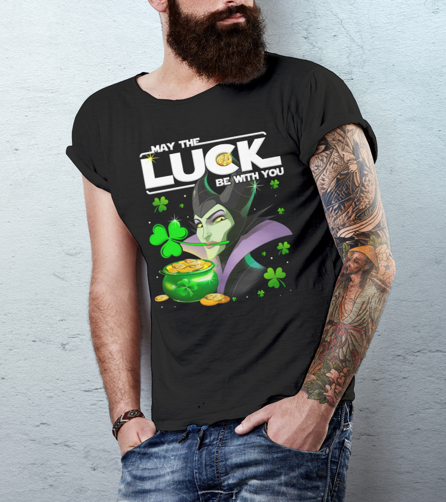 May The Luck Be With You Maleficent Clovers Coins Pot T-Shirt