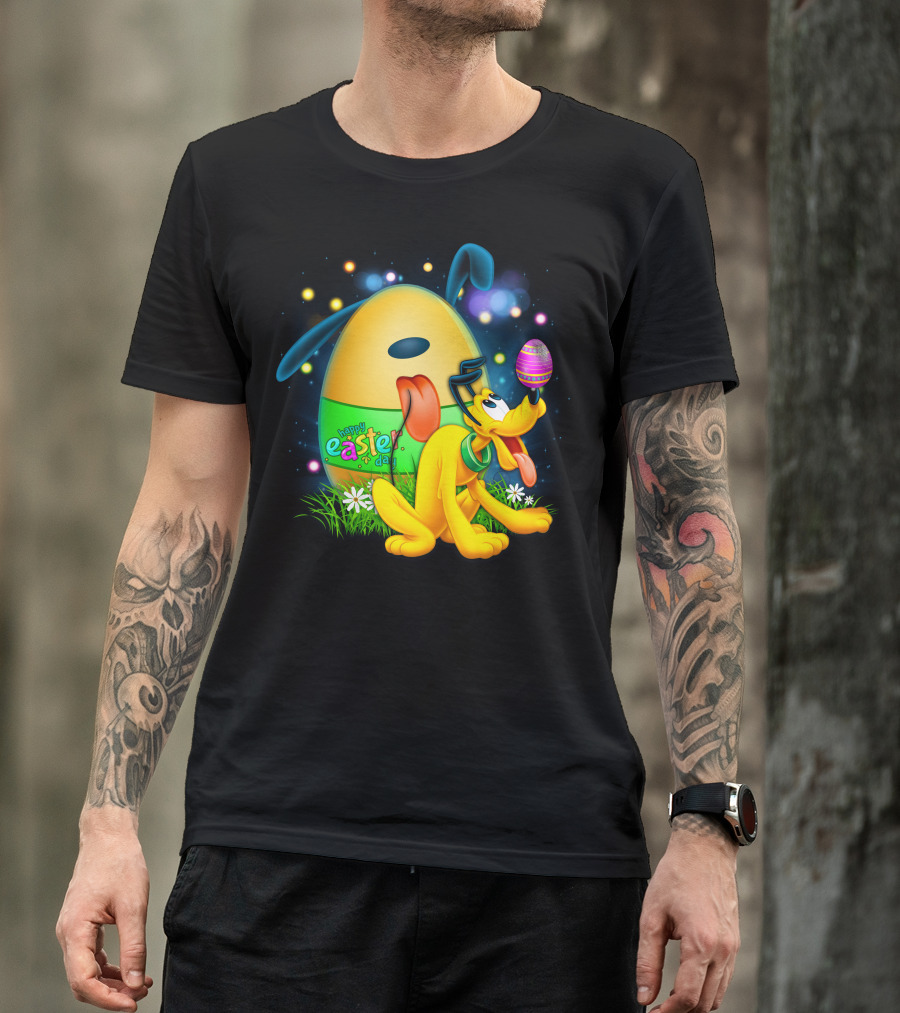 Pluto Happy Easter Egg Balancing T-Shirt