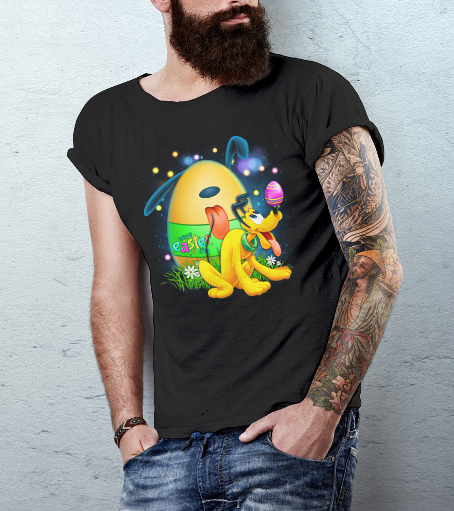 Pluto Happy Easter Egg Balancing T-Shirt