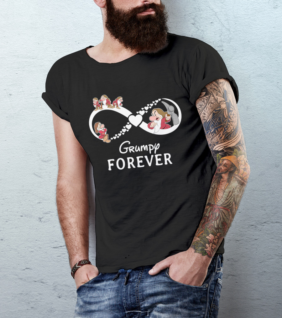 Grumpy Forever Infinity Heart White T-Shirt