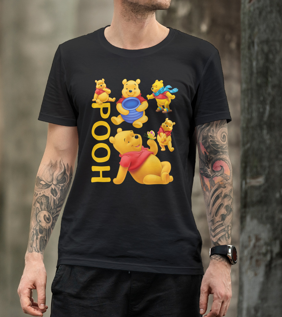 Pooh Bear Red Shirt Honey Fun T-Shirt