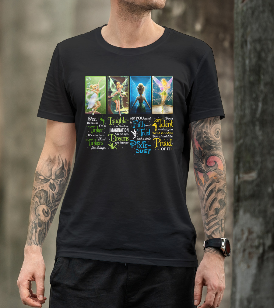 Yes Laughter Dreams Faith Trust Pixie Dust Talent Proud T-Shirt