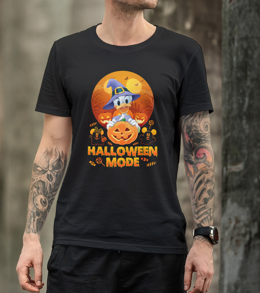 Daisy Halloween Mode Pumpkin Wizard Scene T-Shirt