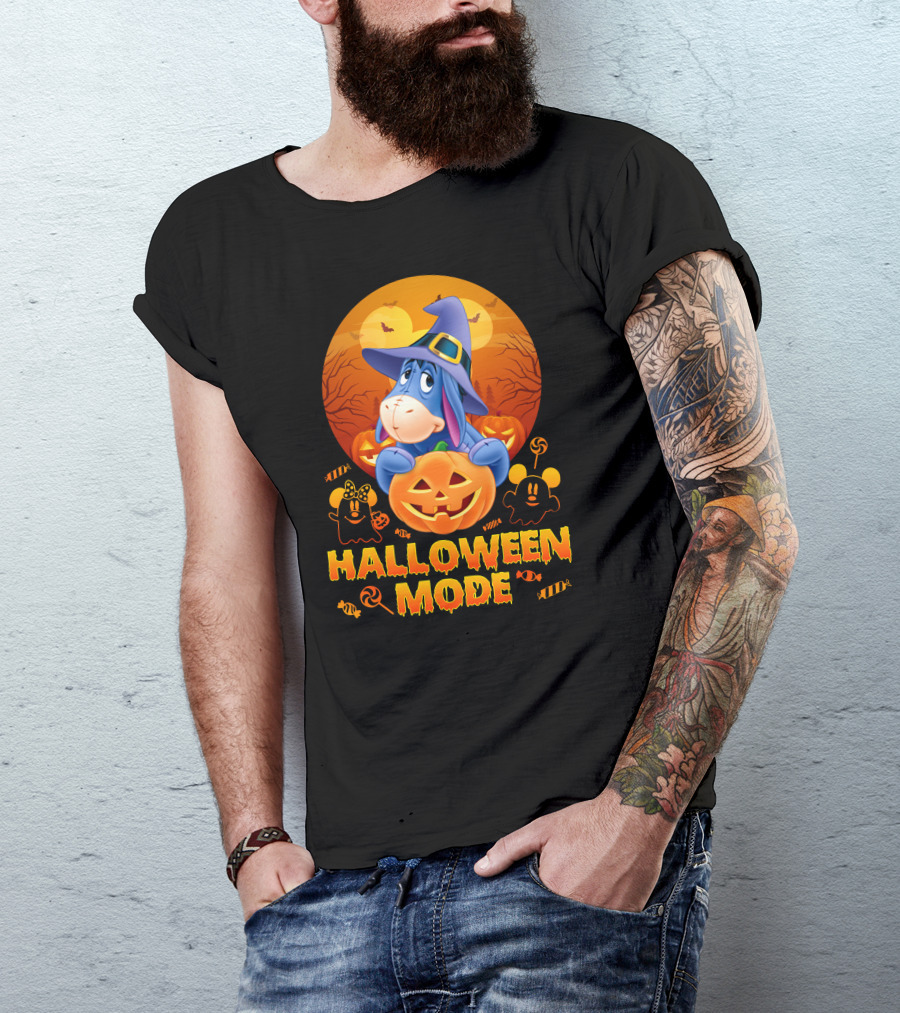 Eeyore Halloween Mode Pumpkins And Candy T-Shirt