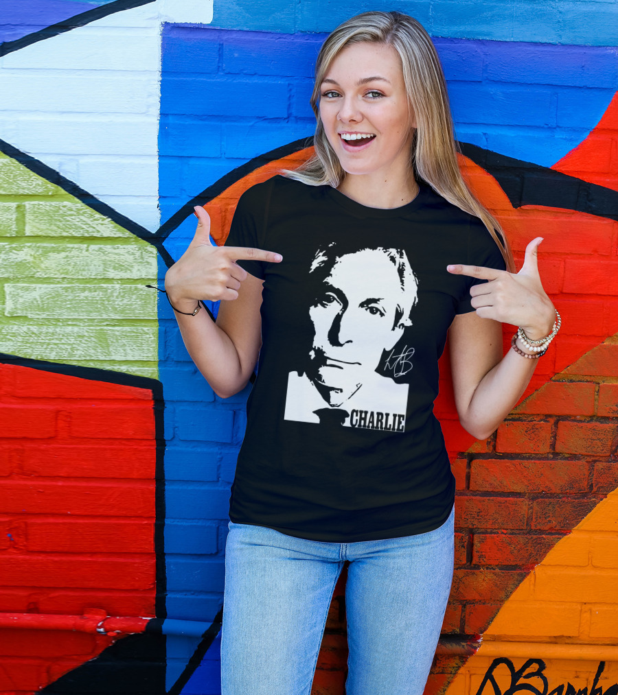 Charlie Thanks For Mermories Black And White T-Shirt