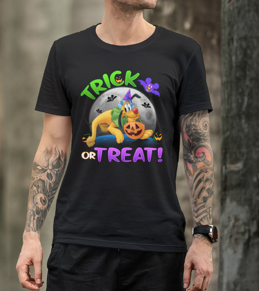 Trick Or Treat Pluto Halloween Disney T-Shirt