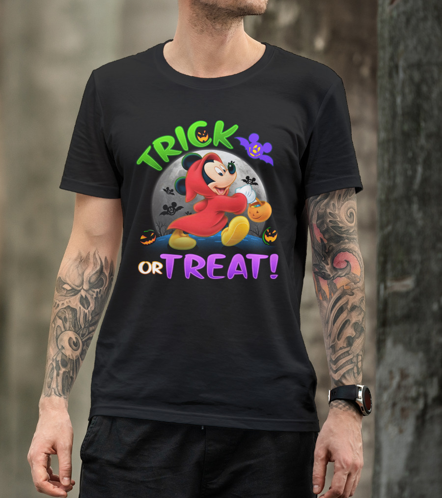 Trick Or Treat Mickey Mouse Halloween Night T-Shirt