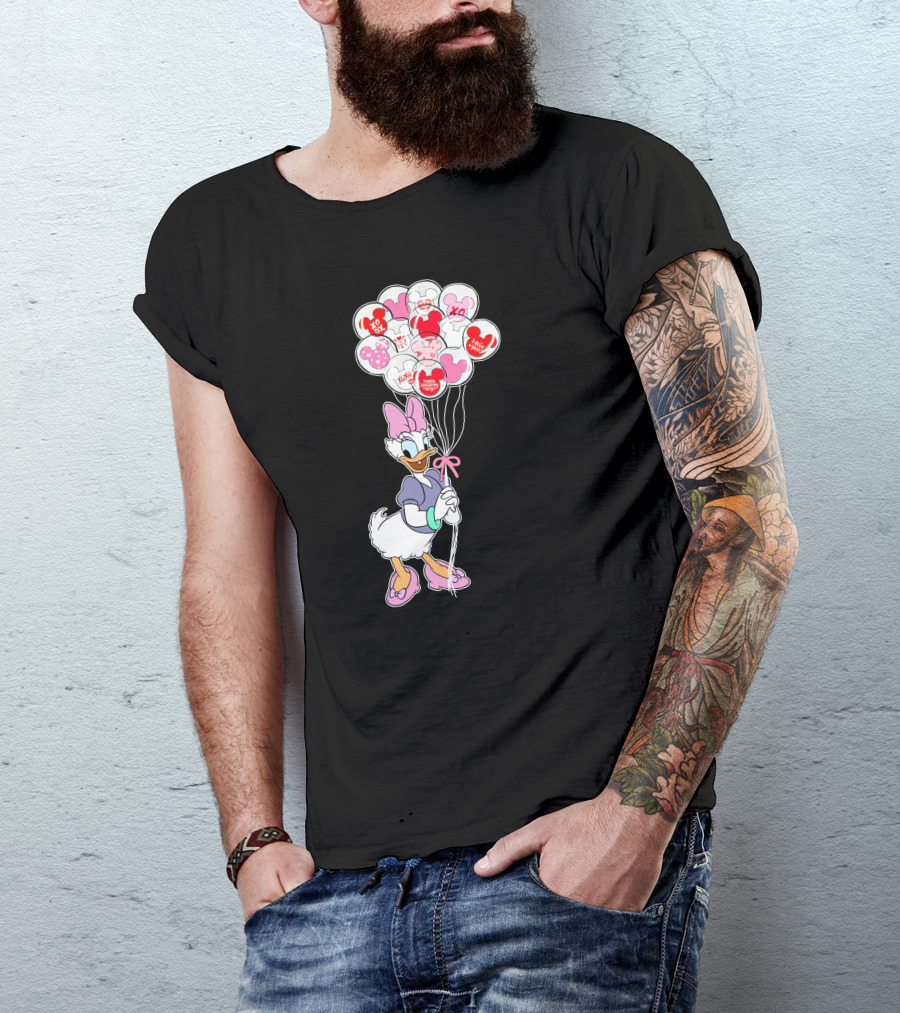 Daisy Duck Balloons Xo Love Minnie Mouse Icons T-Shirt