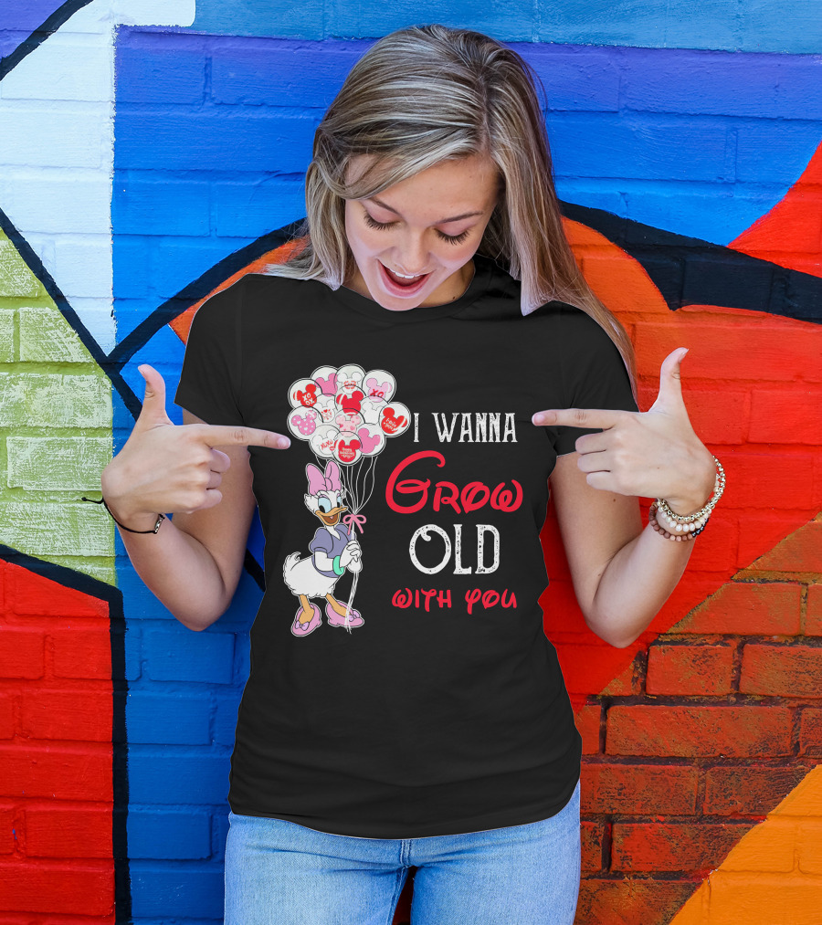 I Wanna Grow Old With You Daisy Balloons T-Shirt
