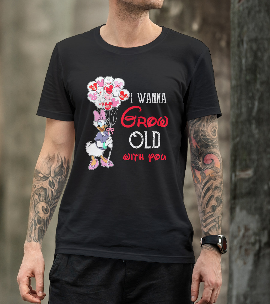 I Wanna Grow Old With You Daisy Balloons T-Shirt