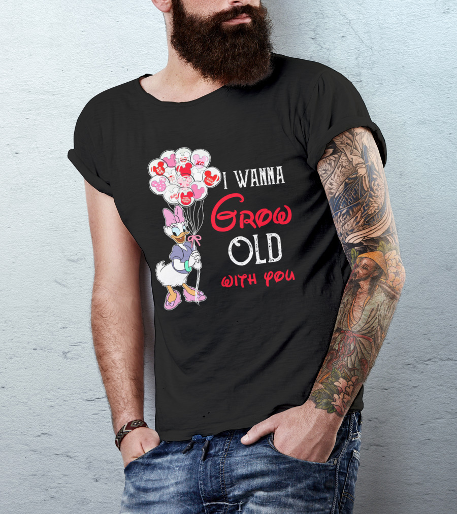 I Wanna Grow Old With You Daisy Balloons T-Shirt