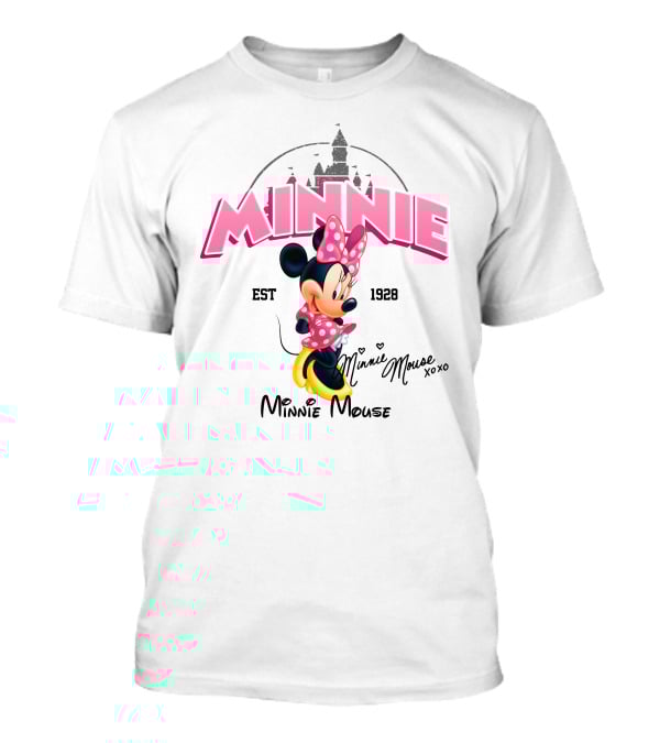 Minnie Mouse Est 1928 Disney Castle Background Xoxo T-Shirt