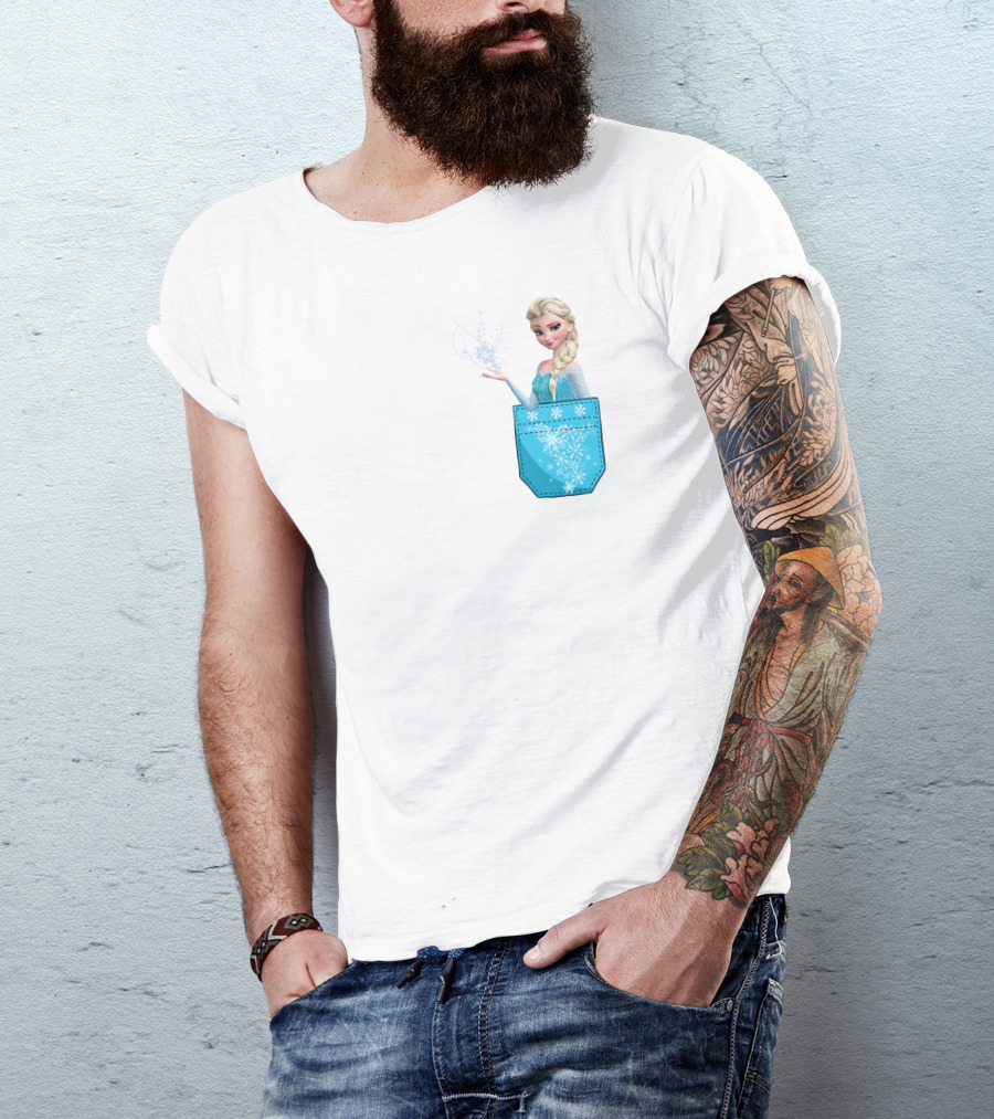 Elsa Pocket Magic Snowflakes Frozen Disney T-Shirt
