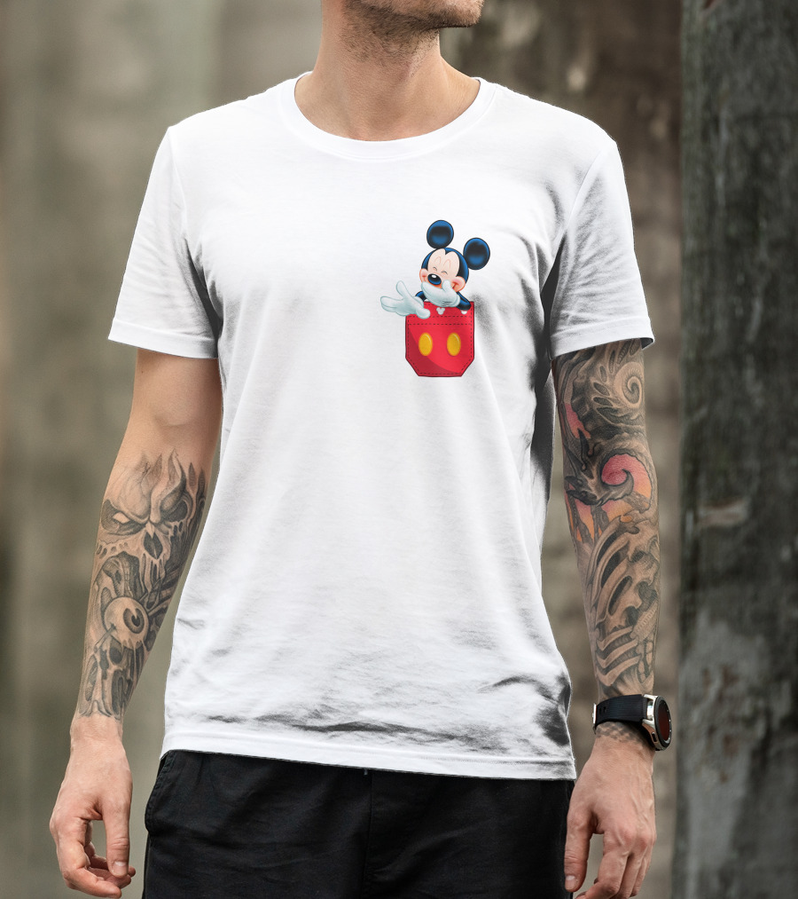Mickey Mouse Red Pocket T-Shirt
