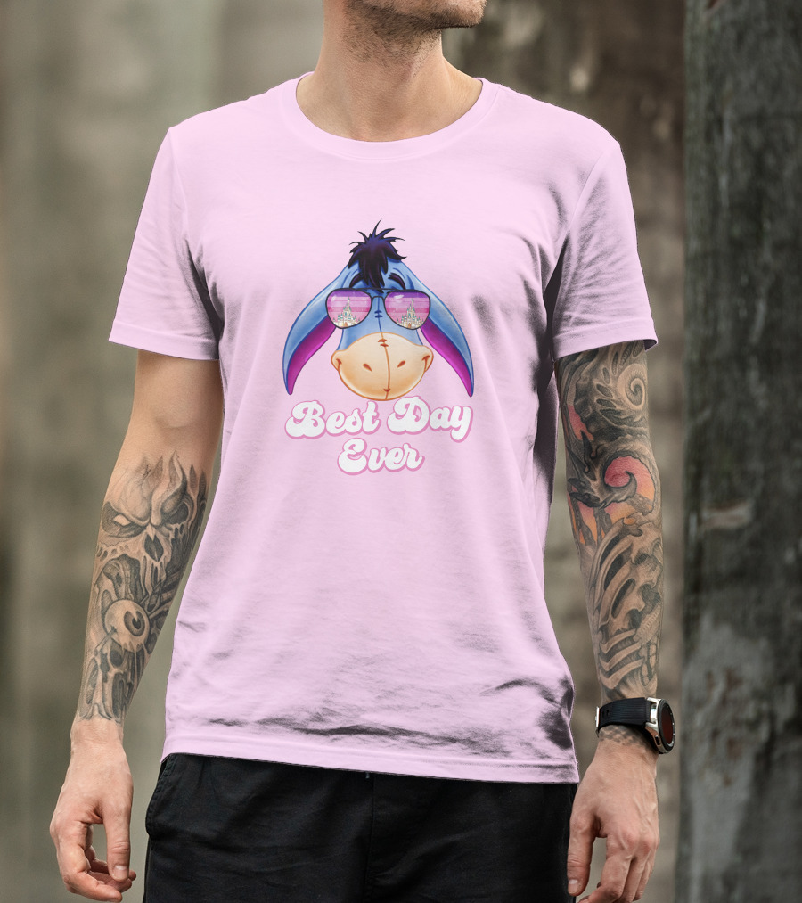 Best Day Ever Eeyore With Castle Sunglasses T-Shirt