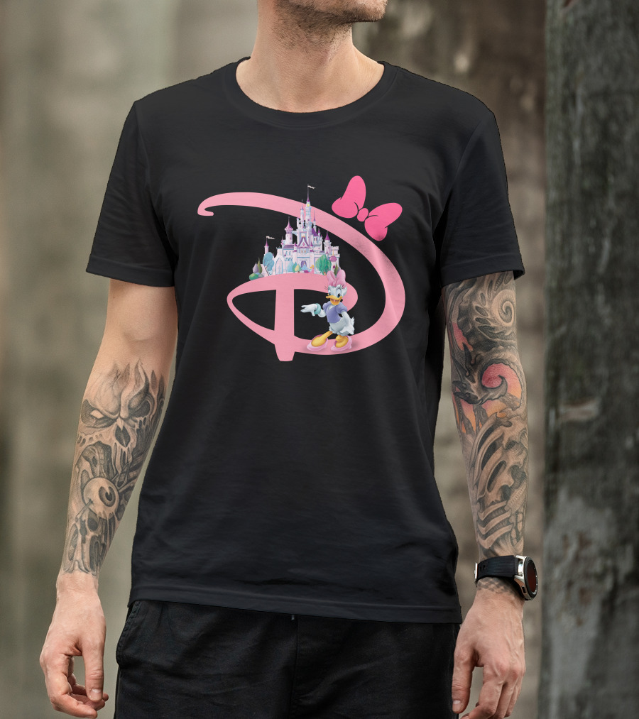 Daisy Duck Pink Disney Castle Bow T-Shirt
