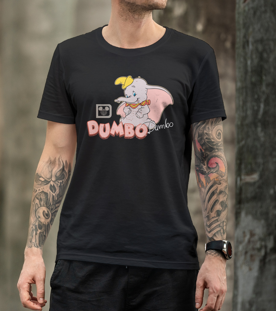Dumbo Disney Classic Character Vintage Style With Mickey Mouse T-Shirt