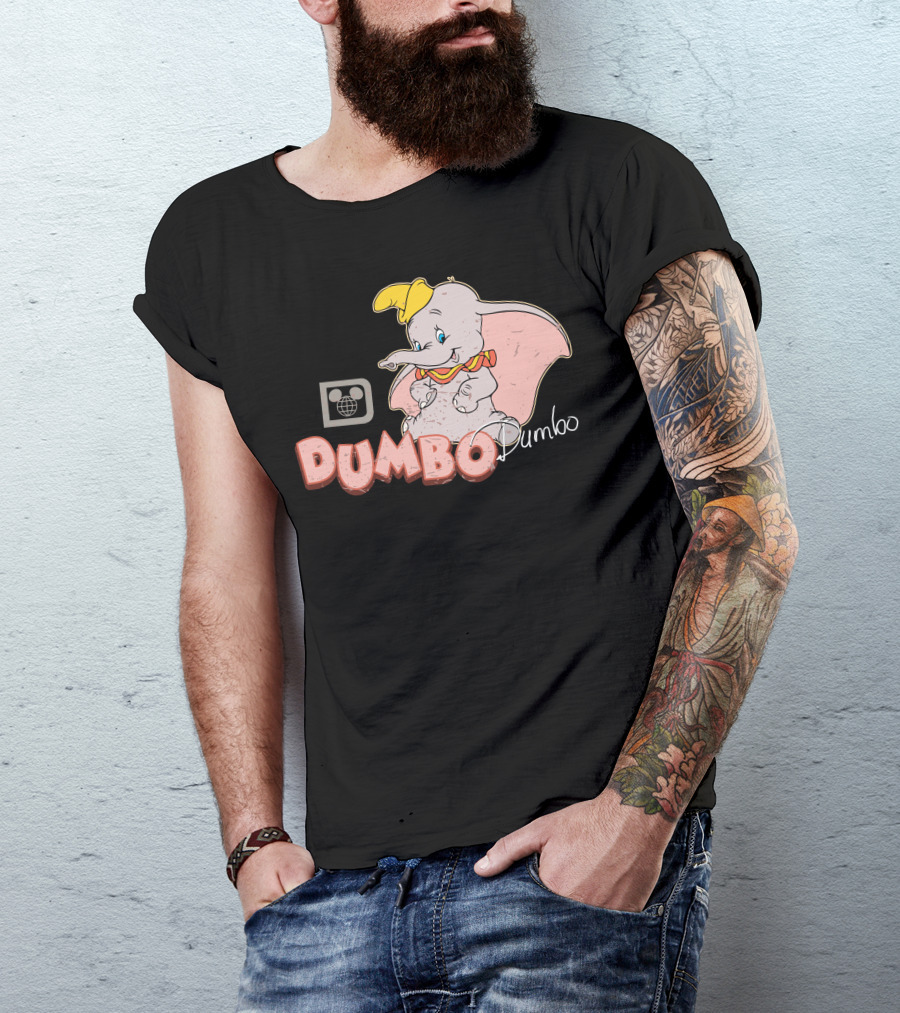 Dumbo Disney Classic Character Vintage Style With Mickey Mouse T-Shirt