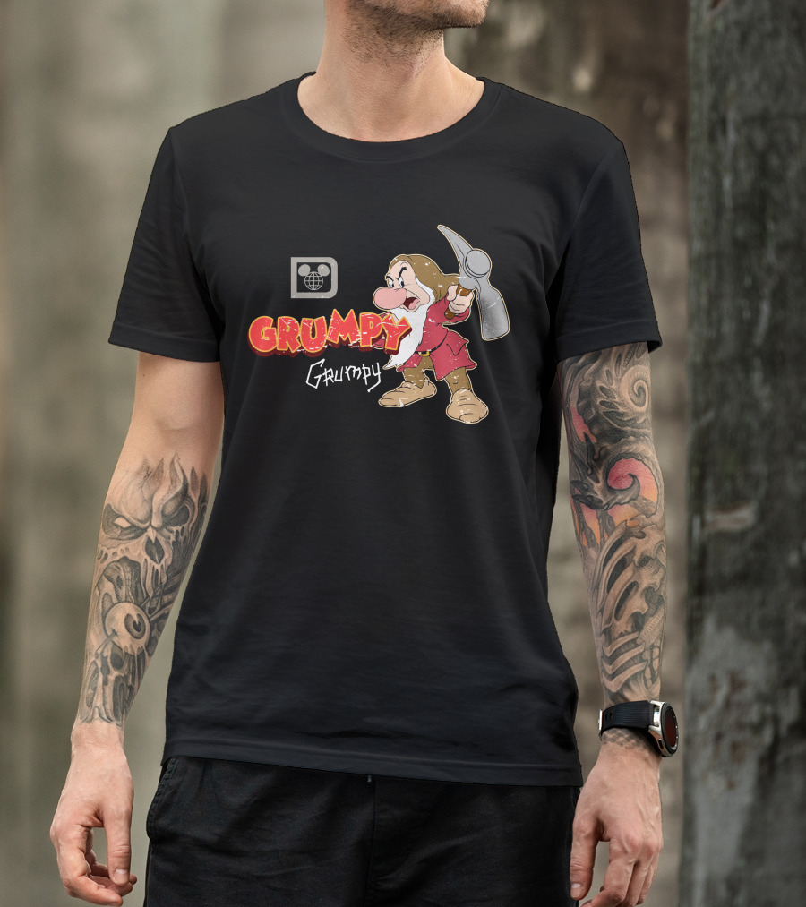 Disney Grumpy Character With Pickaxe T-Shirt
