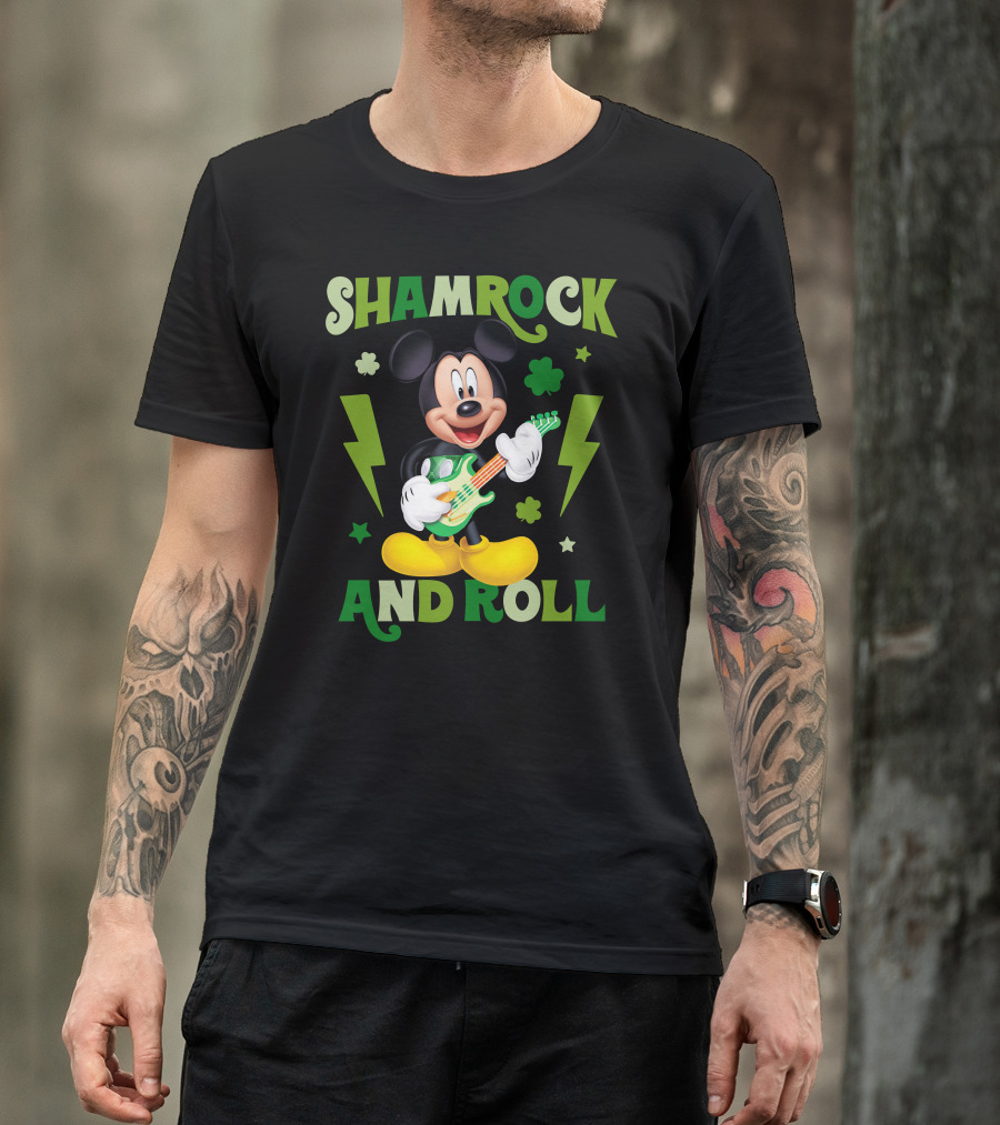 Shamrock And Roll Mickey T-Shirt