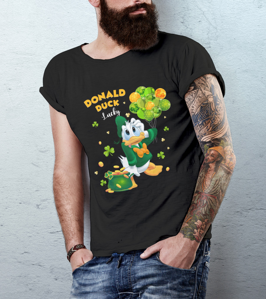 Donald Duck Lucky St. Patrick's Day Balloons T-Shirt