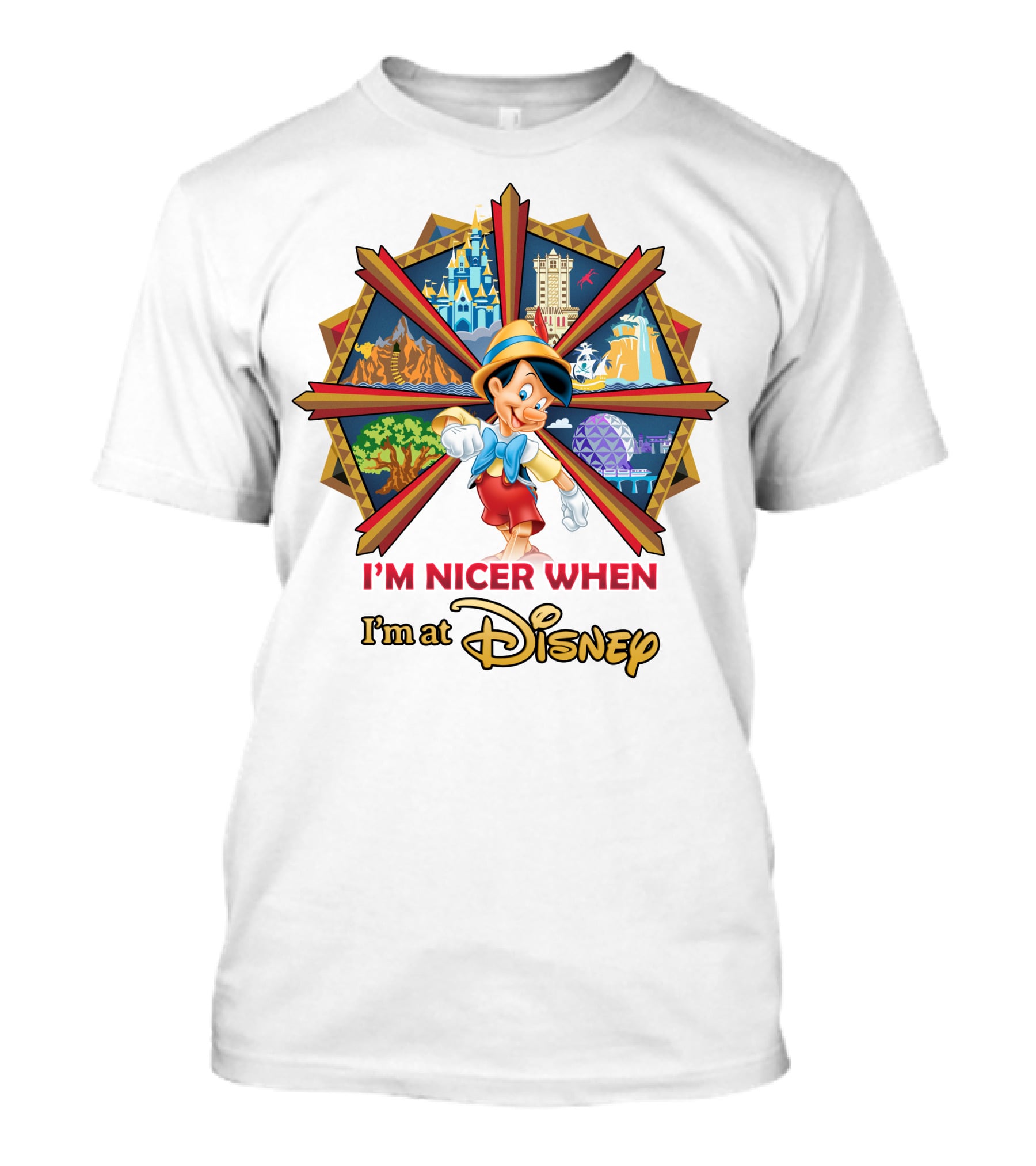 I'm Nicer When I'm At Disney Pinocchio T-Shirt