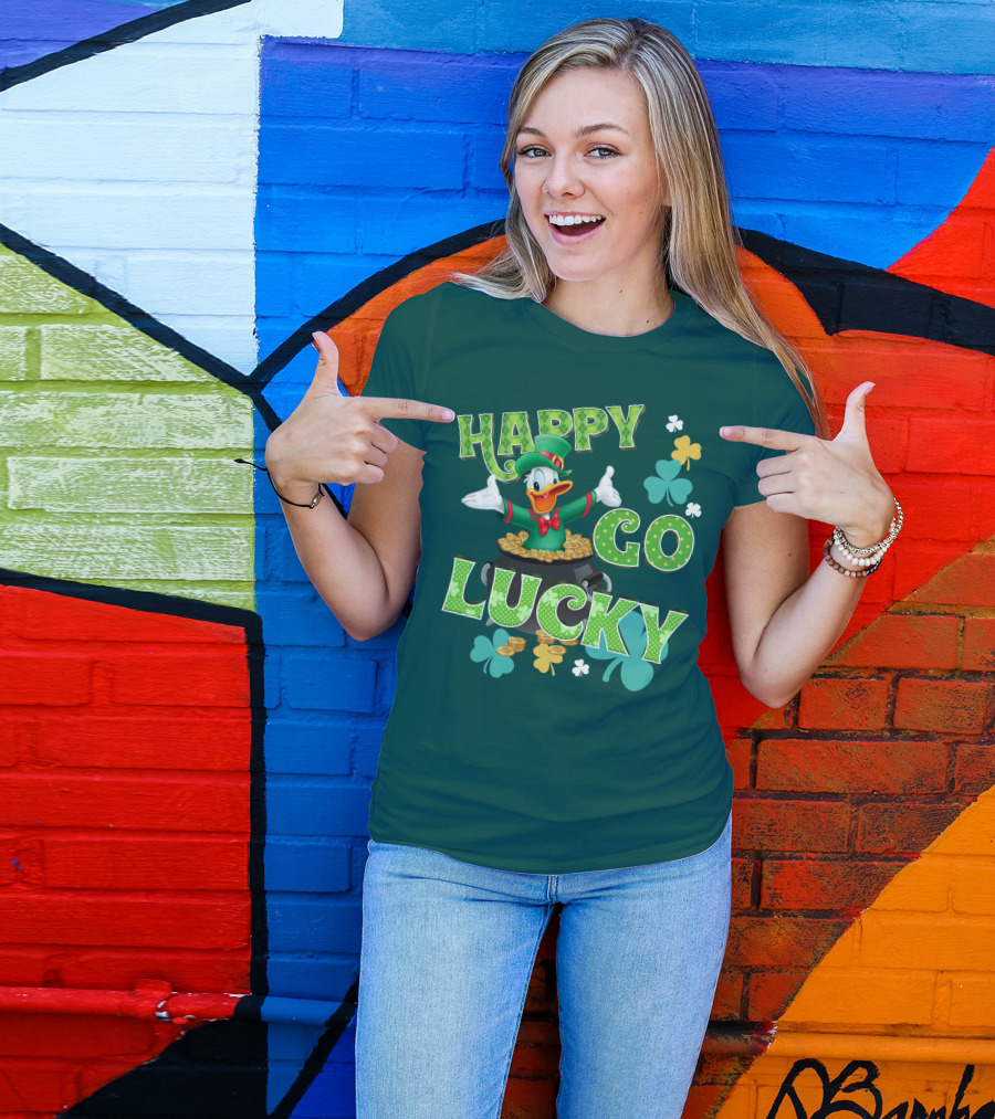 Happy Go Lucky Donald Duck St. Patrick's Day T-Shirt