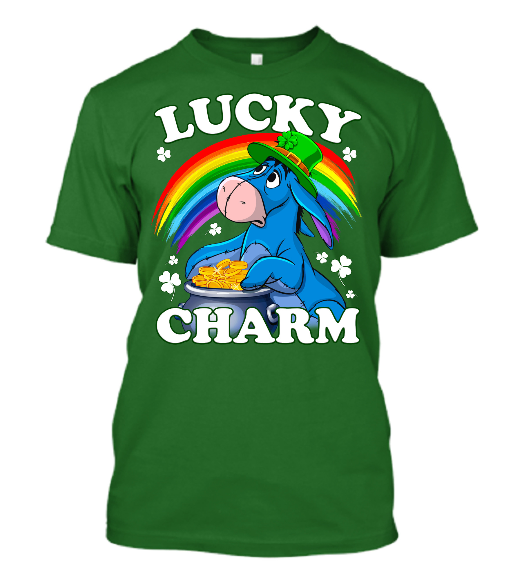 Lucky Charm Eeyore Rainbow St. Patrick's Day T-Shirt