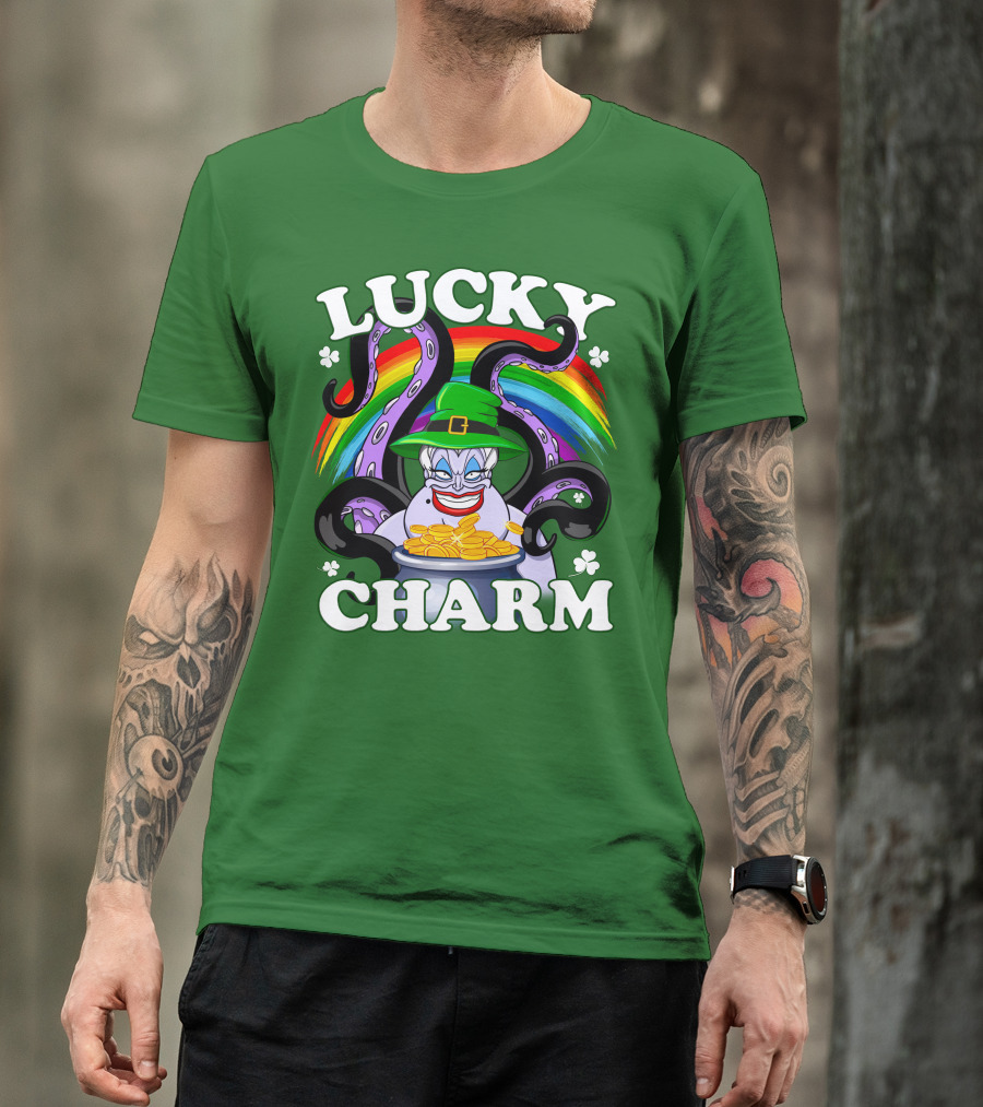 Lucky Charm Ursula Rainbow Coins Shamrocks T-Shirt