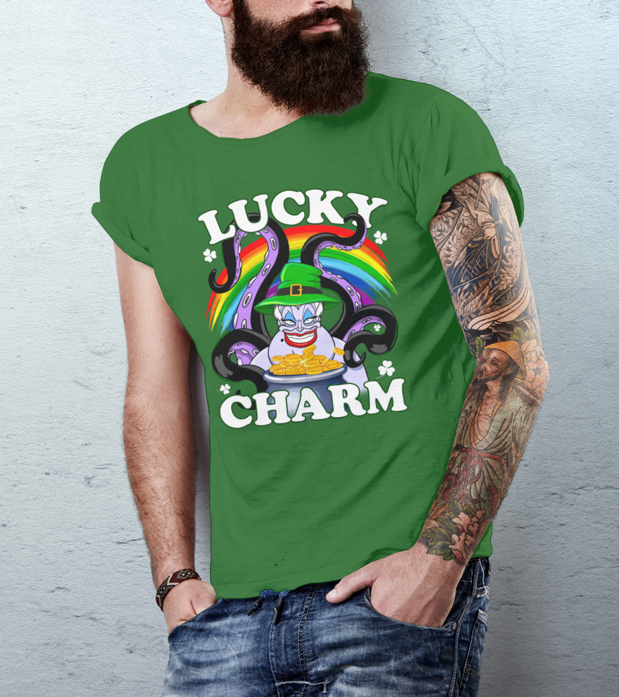 Lucky Charm Ursula Rainbow Coins Shamrocks T-Shirt