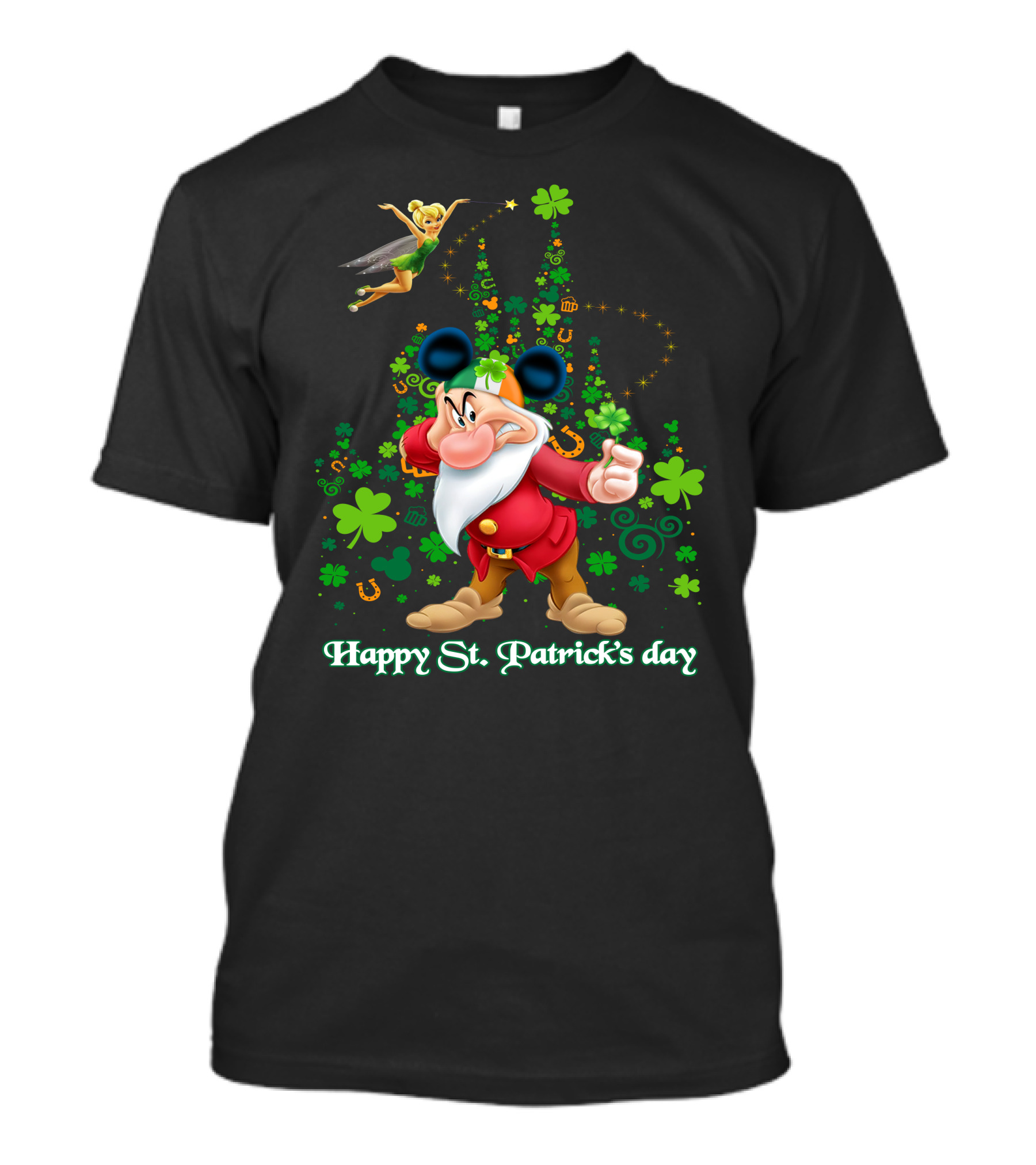 Happy St. Patrick's Day Grumpy Shamrock Castle T-Shirt