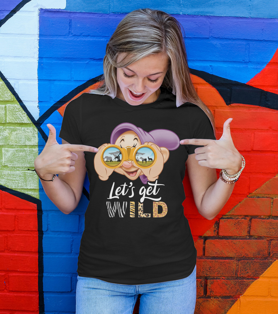 Dopey Let's Get Wild Binoculars Safari Adventure T-Shirt