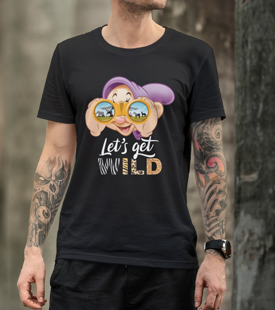 Dopey Let's Get Wild Binoculars Safari Adventure T-Shirt