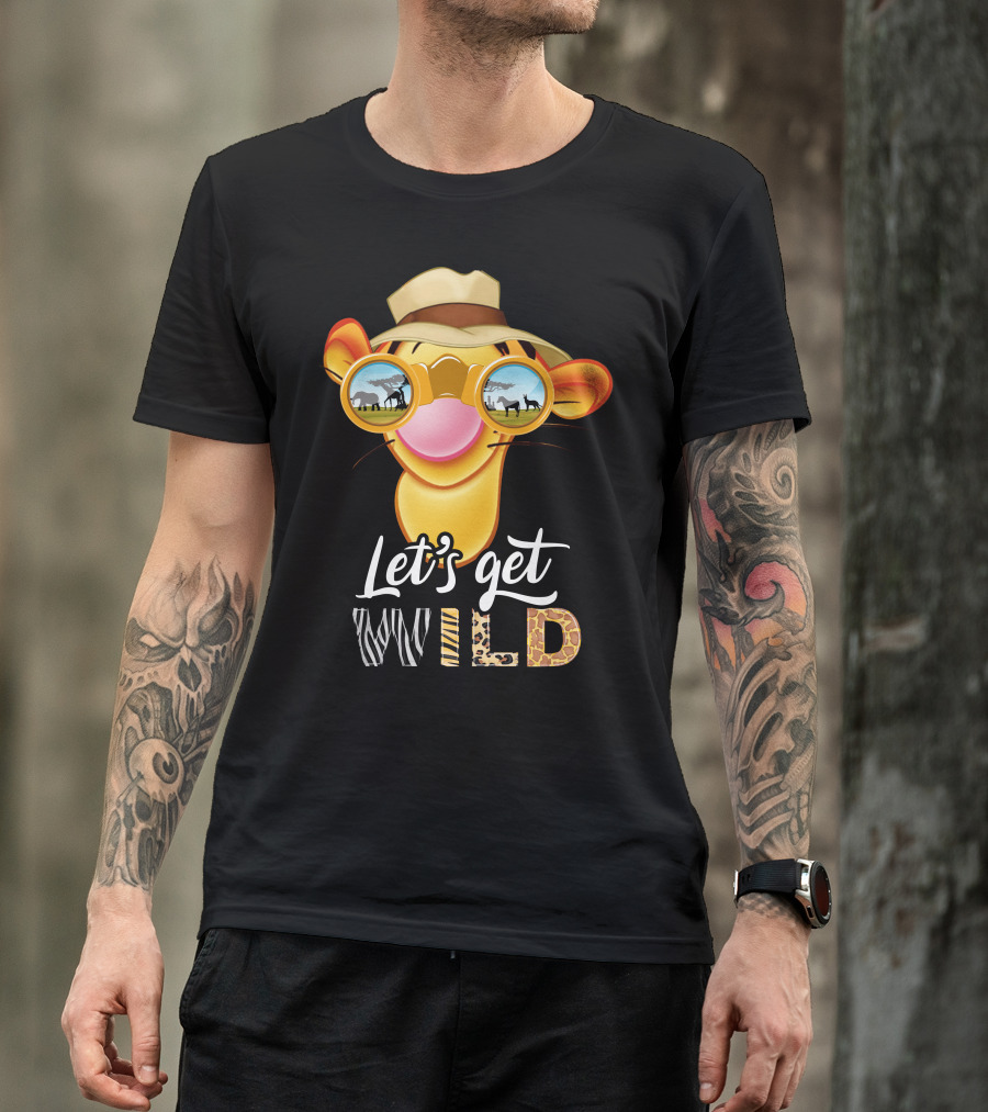 Let's Get Wild Tigger Safari Sunglasses Hat T-Shirt