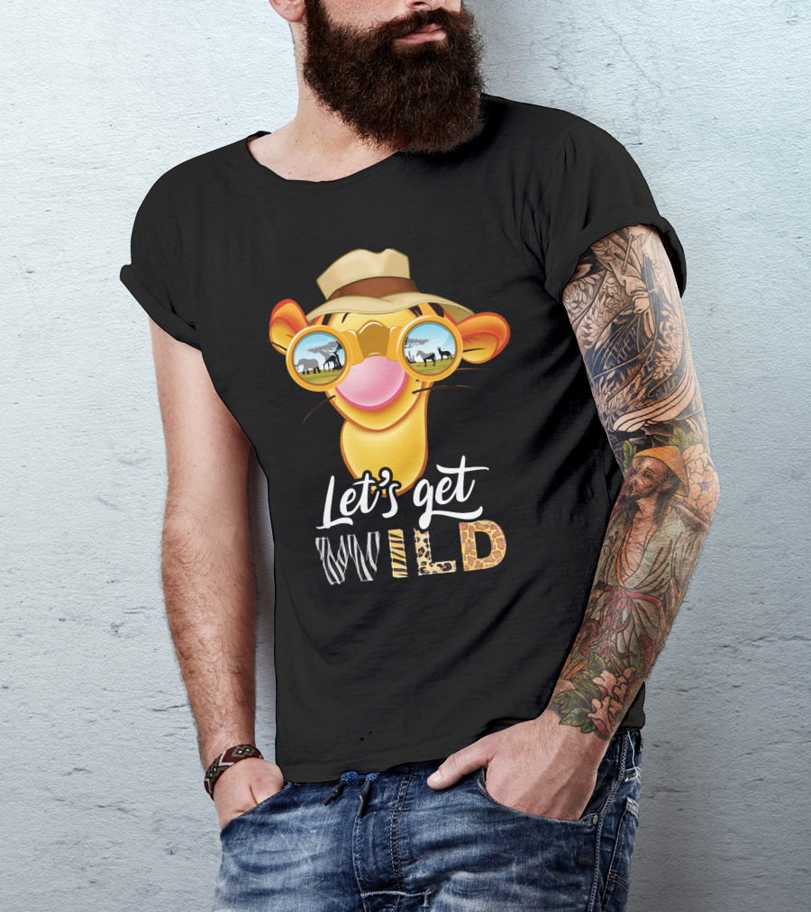 Let's Get Wild Tigger Safari Sunglasses Hat T-Shirt