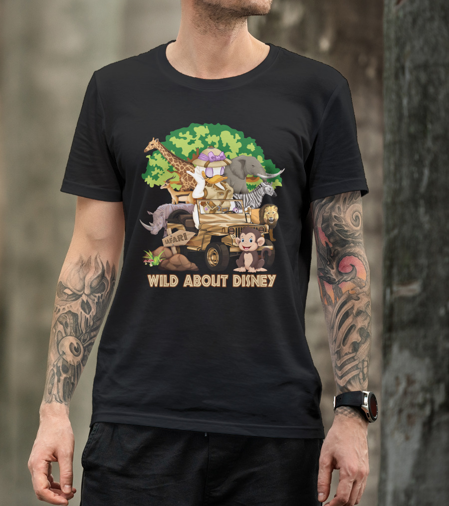 Wild About Disney Safari With Daisy Duck And Jungle Animals T-Shirt