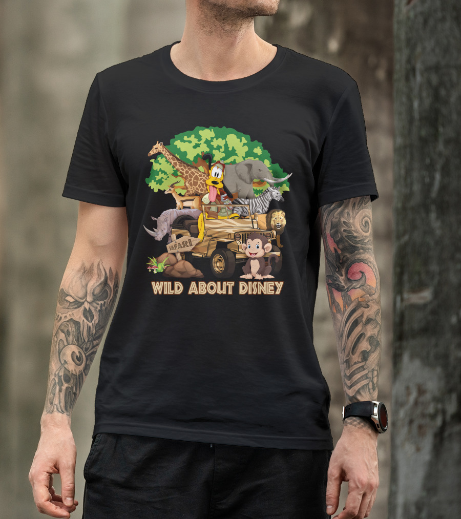 Wild About Disney Safari Adventure With Pluto And Animal Friends T-Shirt
