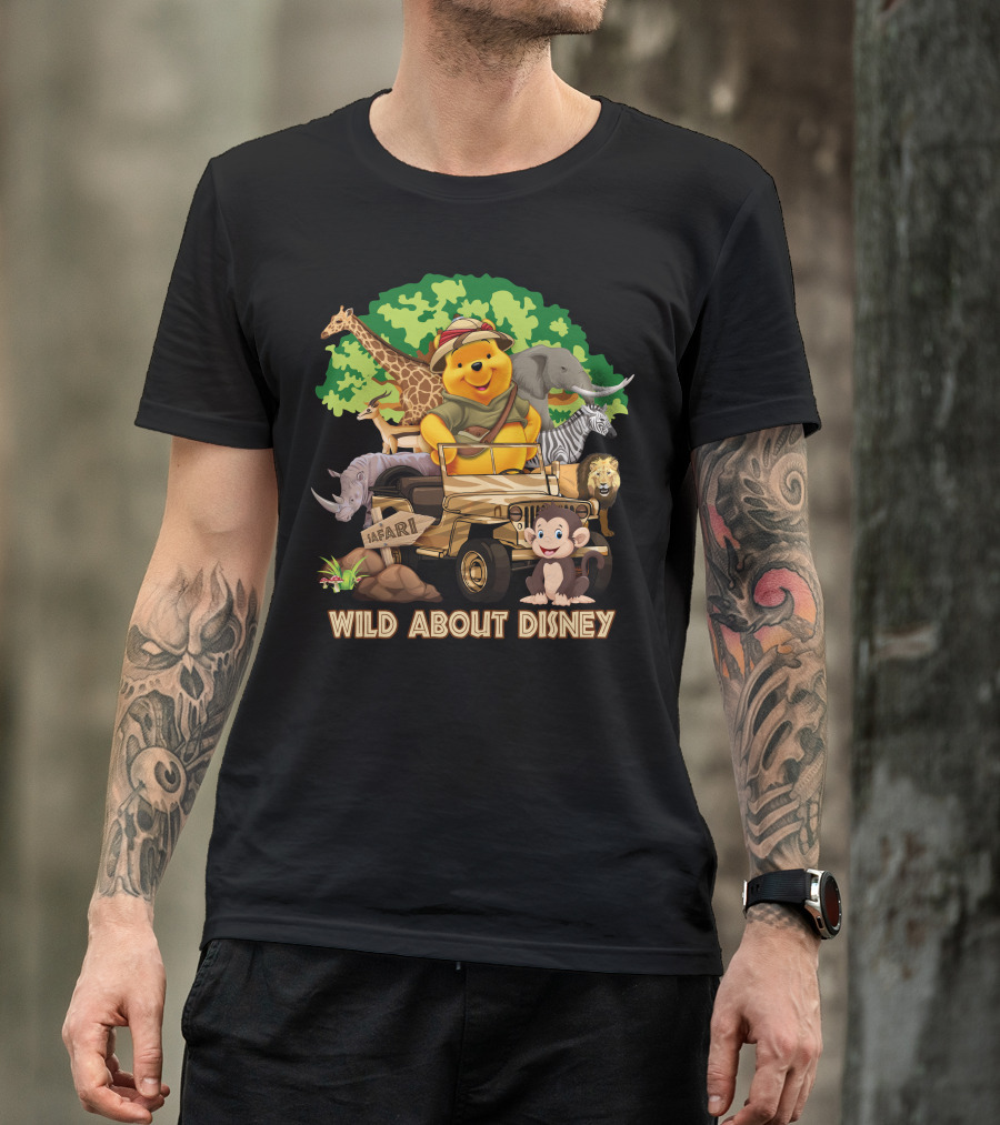 Wild About Disney Safari Pooh With Animals T-Shirt